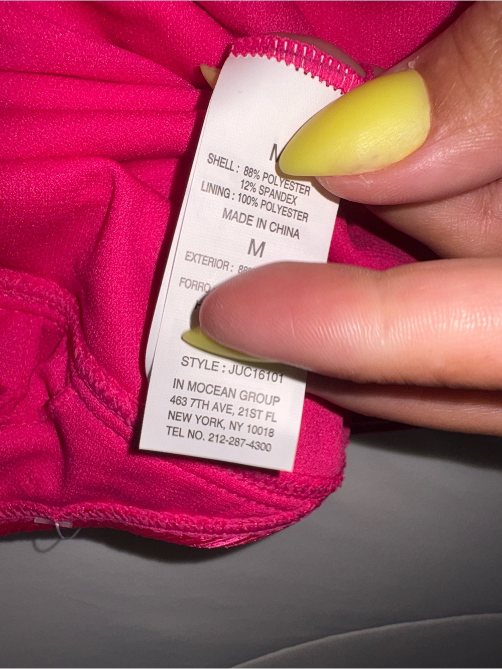 Juicy Couture Hot Pink/Fuchsia with JC shiny heart detail Swimsuit, M, NWT - Picture 14 of 16